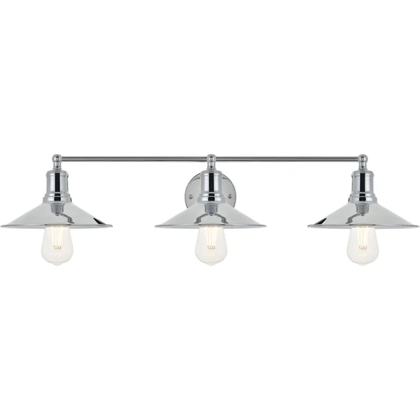 Elegant LD4033W33C Etude 3 Light Chrome Wall Sconce