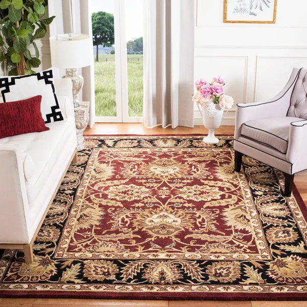 Safavieh Classic CL239B 7&6x22 x 9&6x22 Burgundy, Black Area Rug