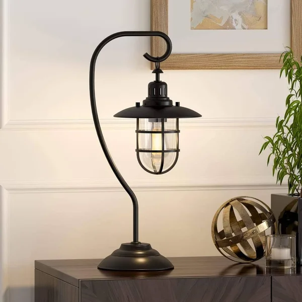 Hudson & Canal Bay Blackened Bronze Nautical Lantern Lamp