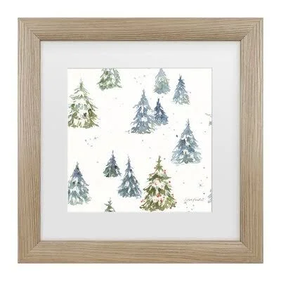 Welcoming Santa 12 by Lisa Audit - Picture Frame Painting Print on Plastic Ebern Designs Frame Color: Brown Framed - Size: 19.5x2