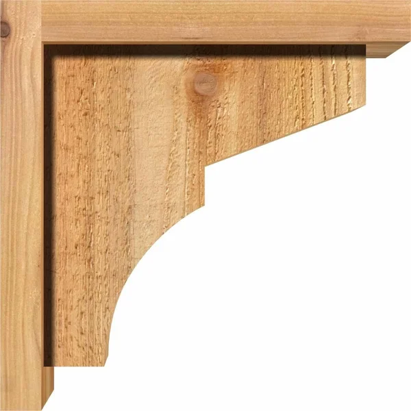 Ekena Millwork COR08X14X18MON01RWR 8x22W x 14x22D x 18x22H Monterey Rough Sawn Corbel w/Backplate - Western Red Cedar