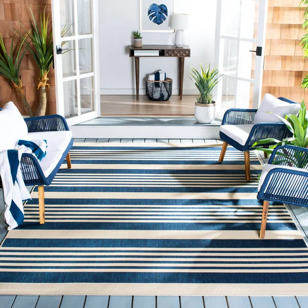 Safavieh Area Rug - Courtyard, Grey, Bone, 2& 0x22 x 3& 7x22