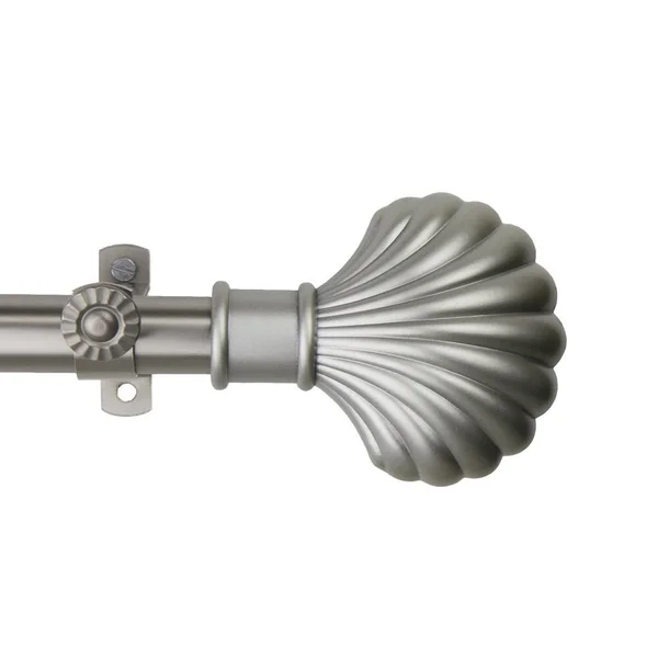 InStyleDesign Shelly Adjustable Curtain Rod - 48 to 84 inch - Black