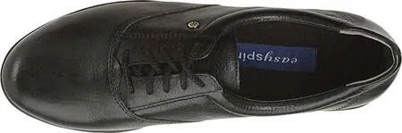 Easy Spirit Women's Motion Leather Low Top Lace Up Fashion Sneakers - Black, 5.5