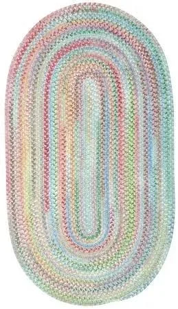 Medium Blue Babys Breath Rug by Capel - 2 ft x 8 ft Cross Sewn Rectangle Runner