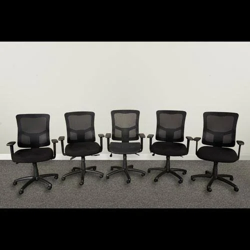 Alera Elusion II Series Mesh Mid-Back Multi-Function with Seat Slide Chair Black