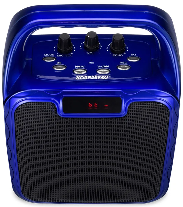 Soundbeast Pegasus Karaoke Machine & Portable PA Speaker System for Kids & Adults - with Microphone & Bluetooth (Blu