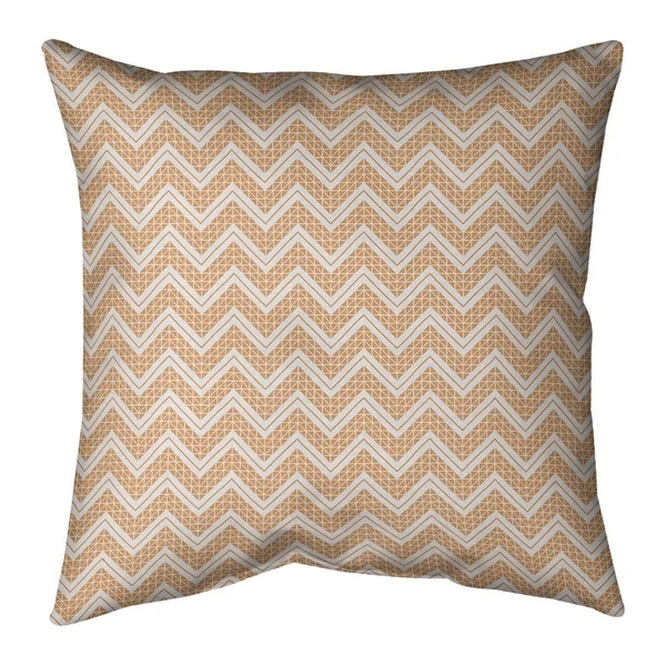 Warm REVERSE Classic Hand Drawn Chevrons Throw Pillow - 18 x 18 - Pink - Linen