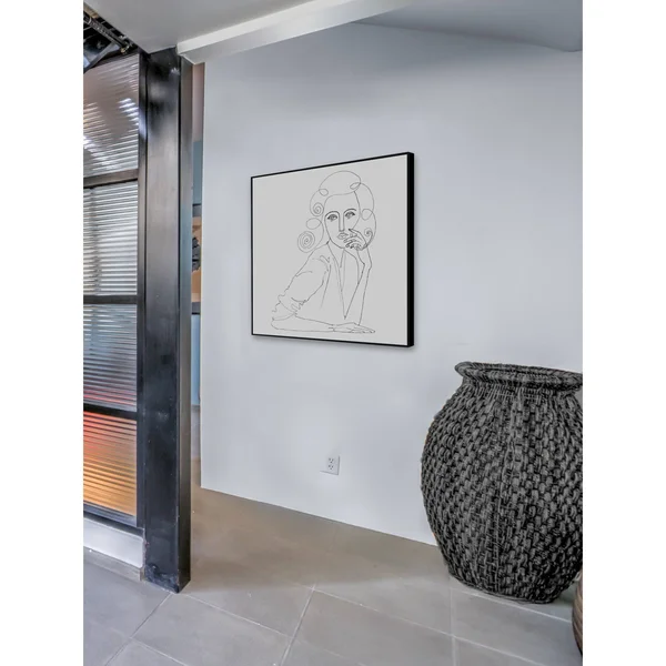 Marmont Hill Inc 'Lady Sketch' Floater Framed Painting Print on Canvas, 20 x 20