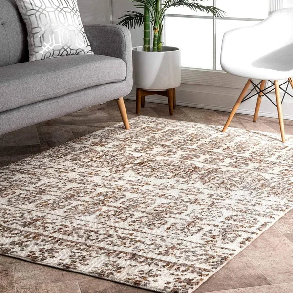 nuLOOM Rugs Contemporary Trellis Milly Gray 7& 10x22 x 10& Area Rug