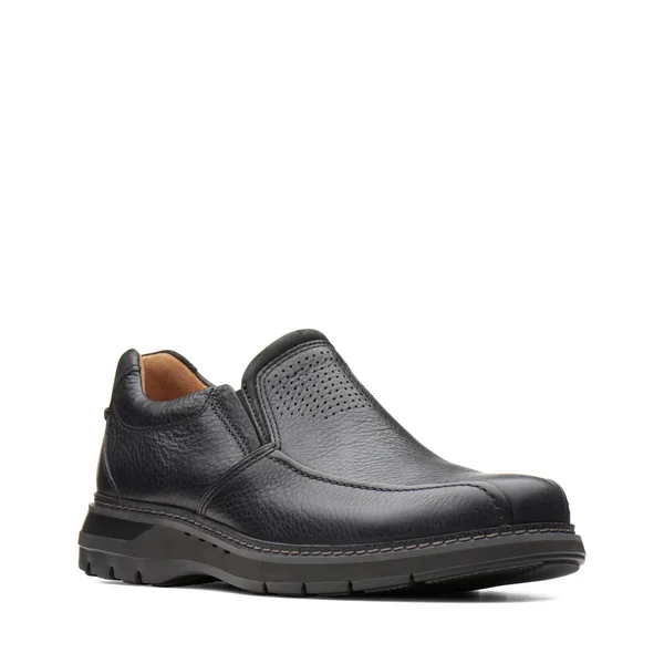 Clarks Men's Un Ramble Step, Black Leather Size: 8 W
