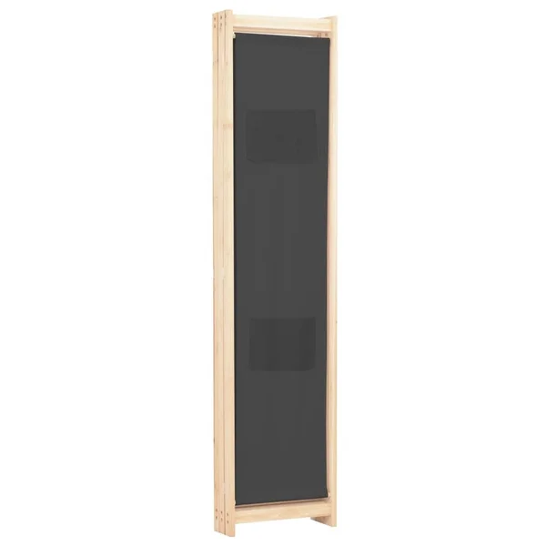 vidaXL 3-Panel Room Divider Gray 47.2x22x66.9x22x1.6x22 Fabric