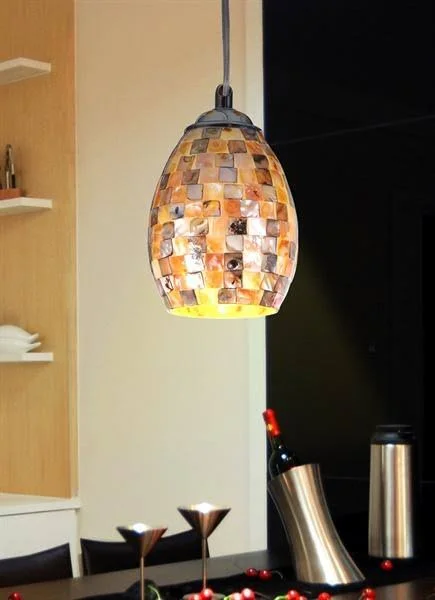 Chloe Lighting Ravenna Mosaic 1 Light Ceiling Mini Pendant 5x22 Shade