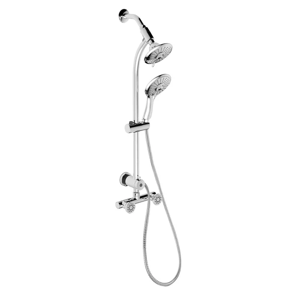 Belanger SYM018CP Retrofit Slide Bar Shower System with Body Jets - Polished Chrome