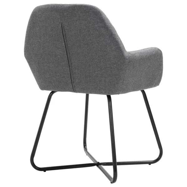vidaXL Dining Chairs 6 Pcs Dark Gray Fabric - 277097