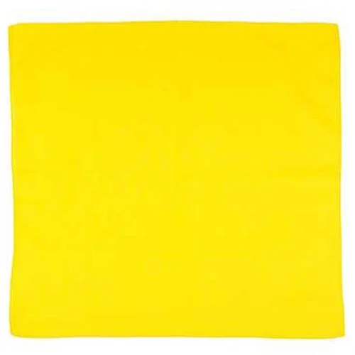 Pack of 132 Solid 100% Polyester Bandanas - Bulk Lot (Yellow)