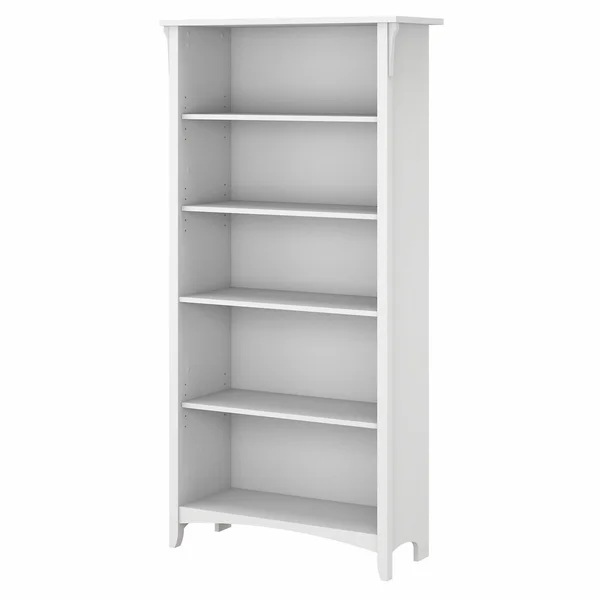 Bush Furniture Salinas Tall 5 Shelf Bookcase, Ash Brown
