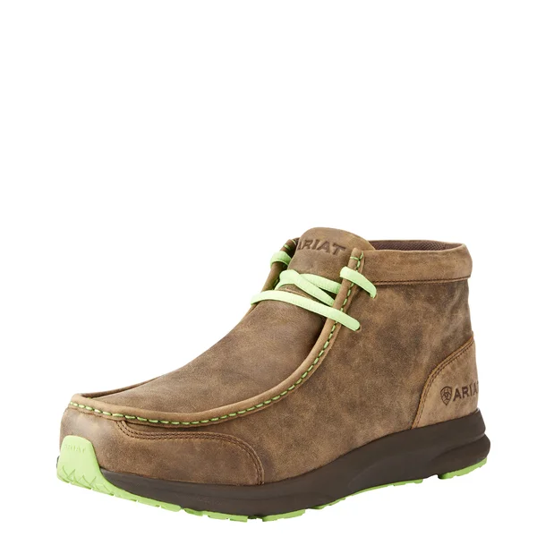 Ariat 10023191 Men's Spitfire Brown Bomber Lime 8 - EE