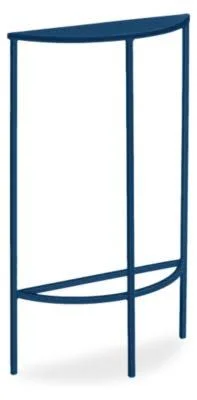 Room & Board - Modern Slim Half-Round Console Table 6D 18W 29h in Indigo Blue