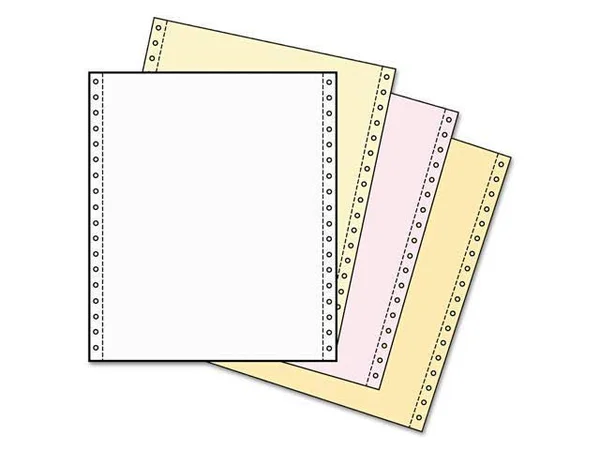 Universal Green Bar Computer Paper 20lb 14-7/8 x 8-1/2 Perforated Margins 2600 Sheets