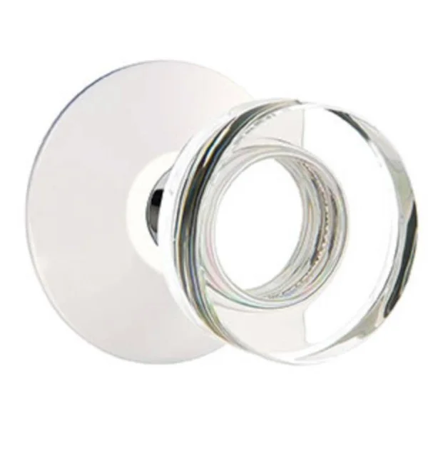 Emtek 5107SQUUS15 Passage Square Knob with Modern Rose Finish: Satin Nickel