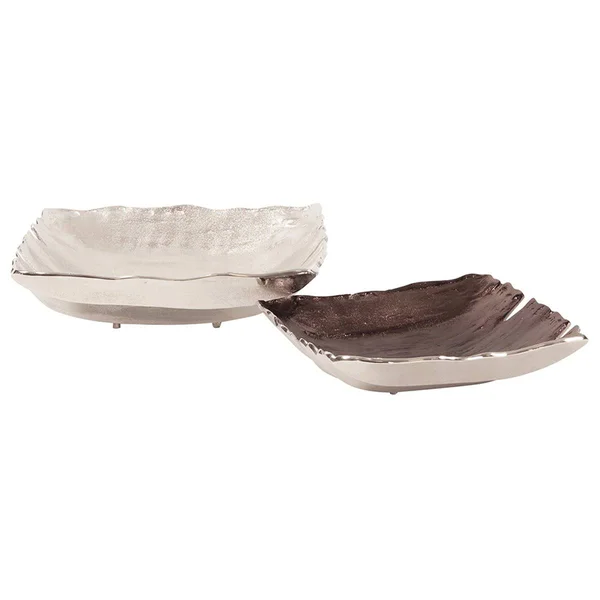 Howard Elliott Square Smoky Bronze Aluminum Bowl, Small - 51314