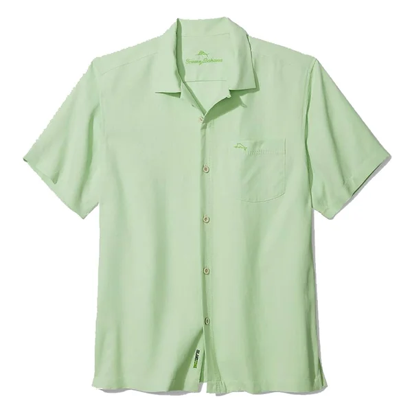 Tommy Bahama Big & Tall Royal Bermuda Camp Shirt - Caribbean Mist - Male, Island Trends