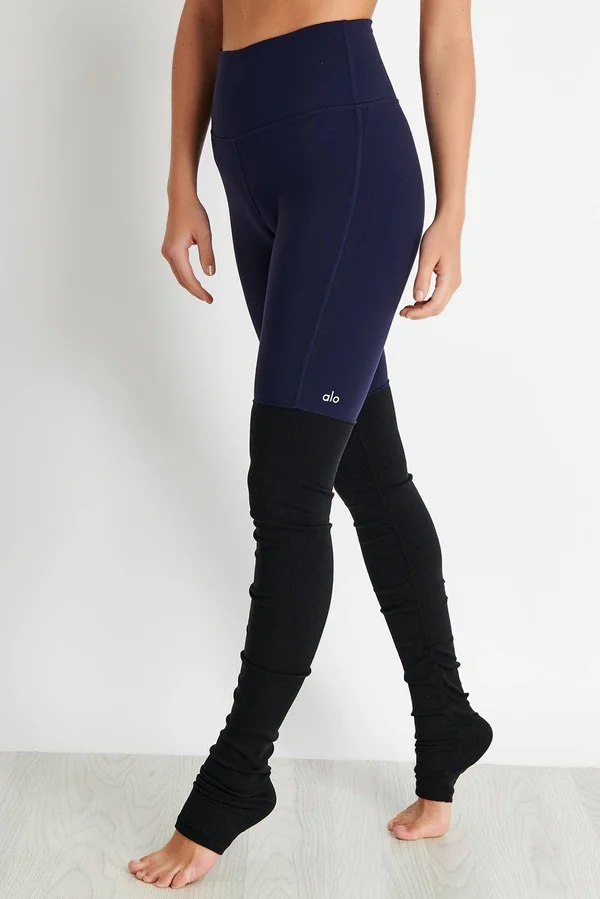 Alo Yoga High-Waist Goddess Legging - Women's Rich Navy/Black, L