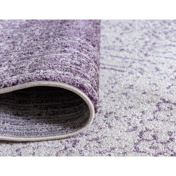 Unique Loom Jennifer Del Mar Area Rug - 8& Round - Purple
