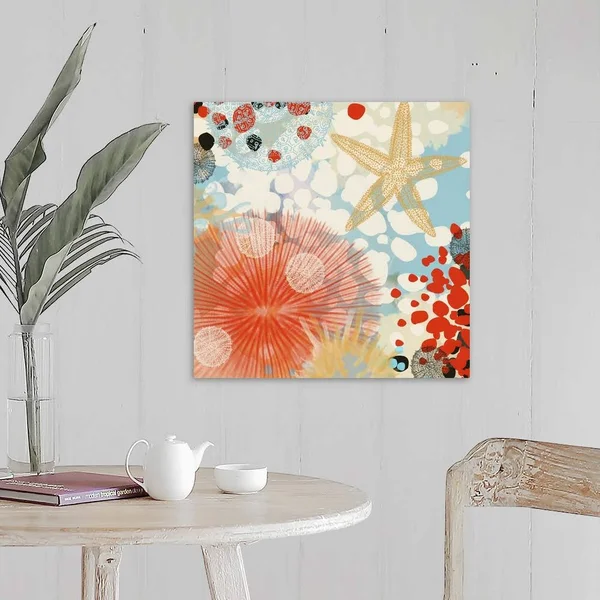 Exotic Sea Life II - Large Solid-Faced Canvas Wall Art Print, Great Big Canvas