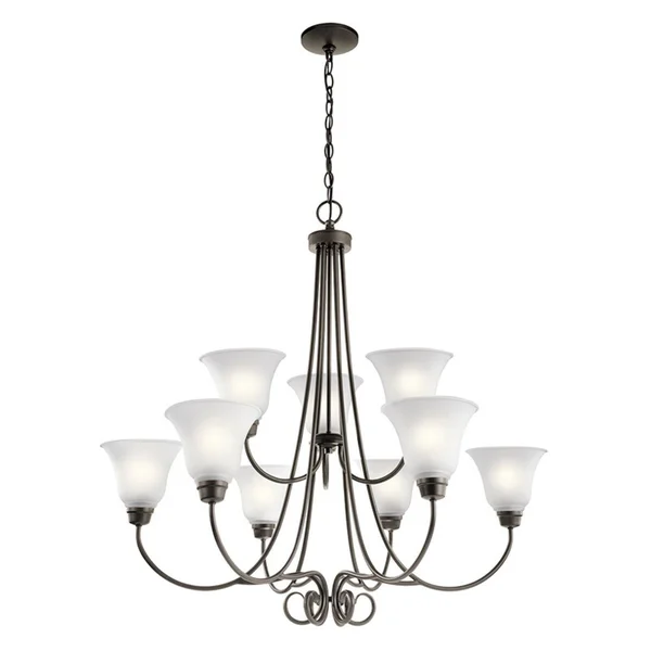 Kichler 43939OZL18 Bixler Olde Bronze LED Chandelier