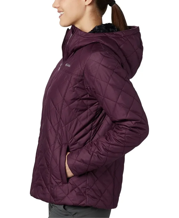 Columbia Women's Copper Crest Hooded Jacket, Small, Black Cherry