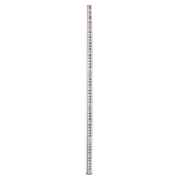 AdirPro 25 ft. Surveyor Oval Shaped Leveling Grade Rod iinches