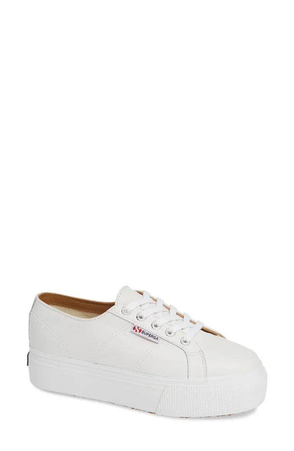 Superga 2790 Nappaleaw Sneaker Women's Shoes White : 38 (US Women's 7.5) Medium