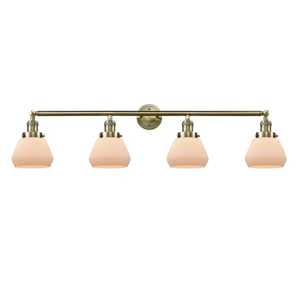 Innovations Lighting Fulton 4 Light Bath Vanity Light 215 SN S G172 (Brushed Satin Nickel)