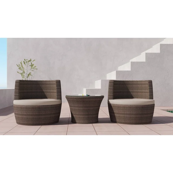 Saint Birch SBDYOBS001WB Flori Bistro Set with Cushions, White - 3 Piece