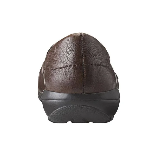 Easy Spirit Abide Leather Casual Flats - Brown - Loafers