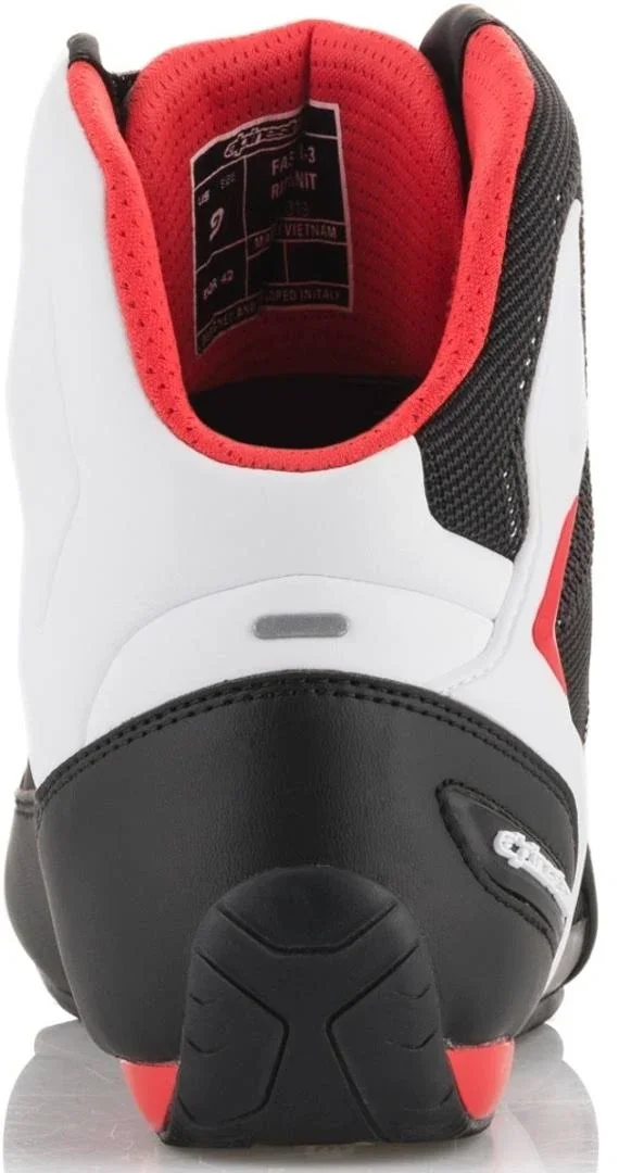 Alpinestars Faster-3 Rideknit Shoes Black White Red 6