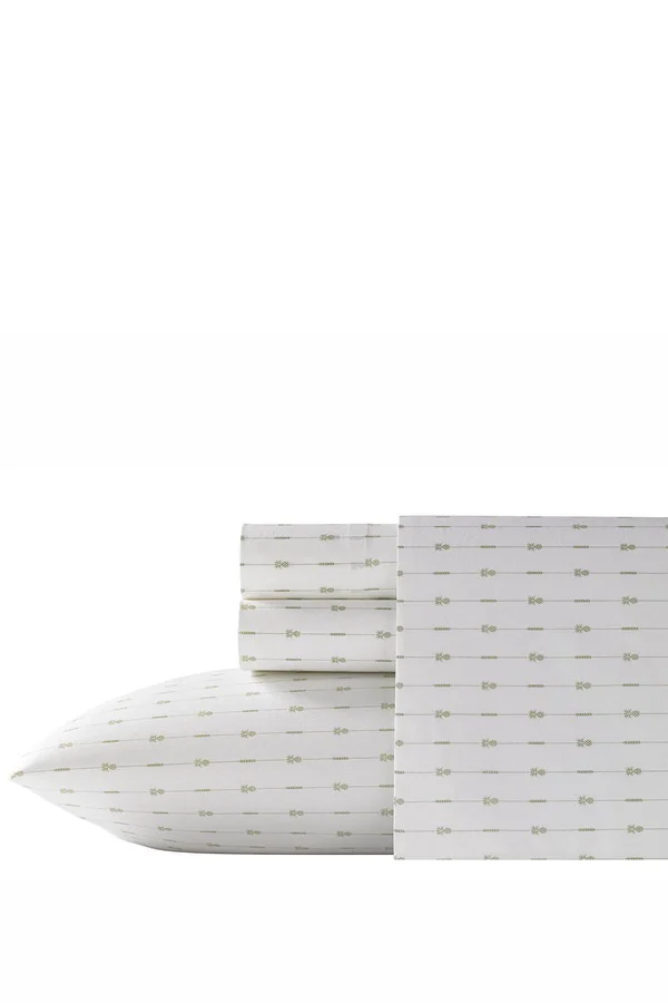 Tommy Bahama Home Pineapple Pinstripe 4-pc. Queen Sheet Set - Palm Green