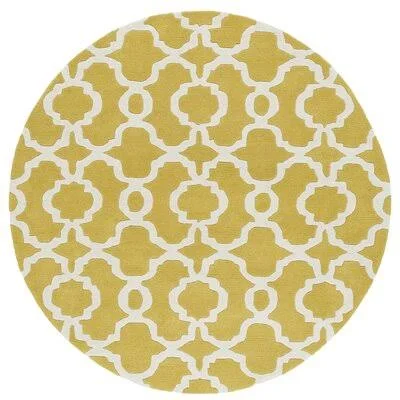 Ivy Bronx Molly Hand-Tufted Yellow - Ivory Area Rug
