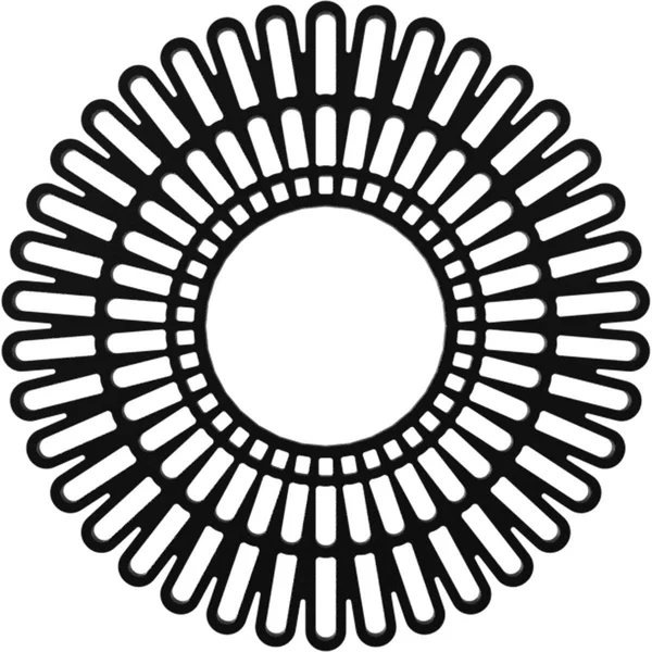 Ekena Millwork CMPP38CRSBL 38x22OD x 14 1/8x22ID x 1x22P Cornelius Architectural Grade PVC Pierced Ceiling Medallion - Black