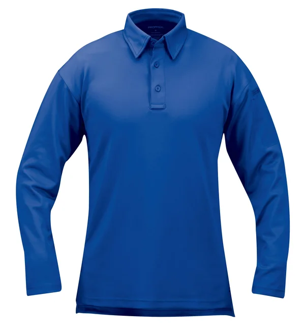 Propper I.C.E Mens Performance Polo Long Sleeve - M - Cobalt Blue