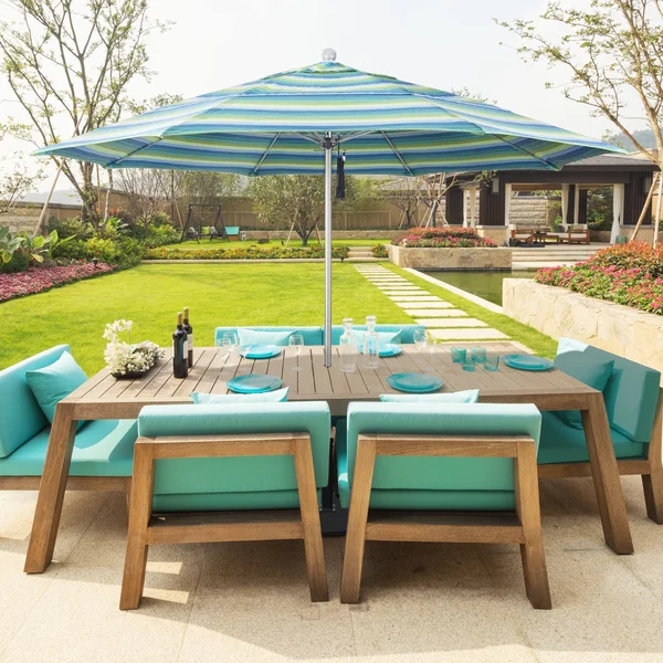 California Umbrella 11 Feet Fiberglass Market Umbrella Po DVent Bronze/Pacifica/Black