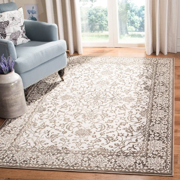 Safavieh Noble Tjanka Modern Oriental Polyester Rug - 3&3x22 x 4&7x22 - Brown/Cream