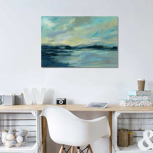 Silvia Vassileva Canvas Wall Decor Prints - Indigo Sea ( scenic & landscapes > Coastal > coastlines art)