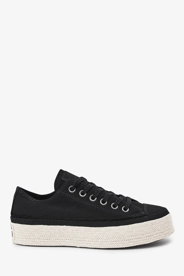 Converse Trail to Cove Espadrille Chuck Taylor All Star (Black Size 11) Womens Canvas Shoes