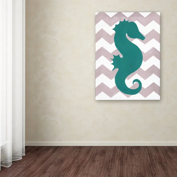 Trademark Fine Art Ali15735-C1419Gg Artpoptart 'Seahorse' Canvas Art - 1