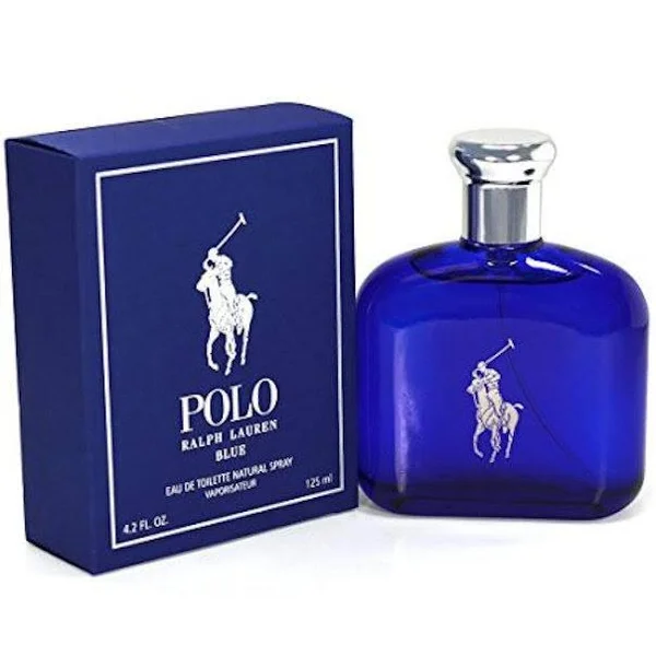Polo Blue by Ralph Lauren for Men - Eau de Toilette Natural Spray, 4.2 Ounce