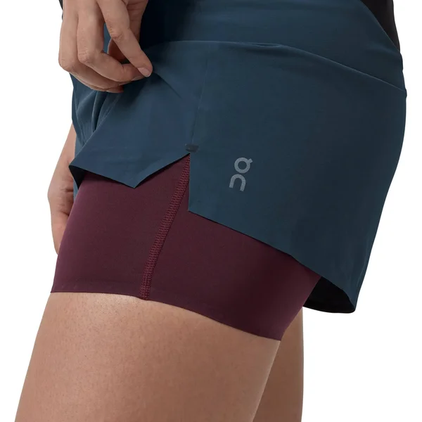 on Running Women's Running Shorts - Navy/Mulberry, Medium