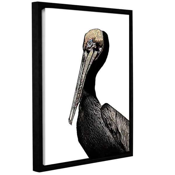 ArtWall Sarah Ogren's Brown Pelican - Gallery Wrapped Floater-framed Canvas - 14x18
